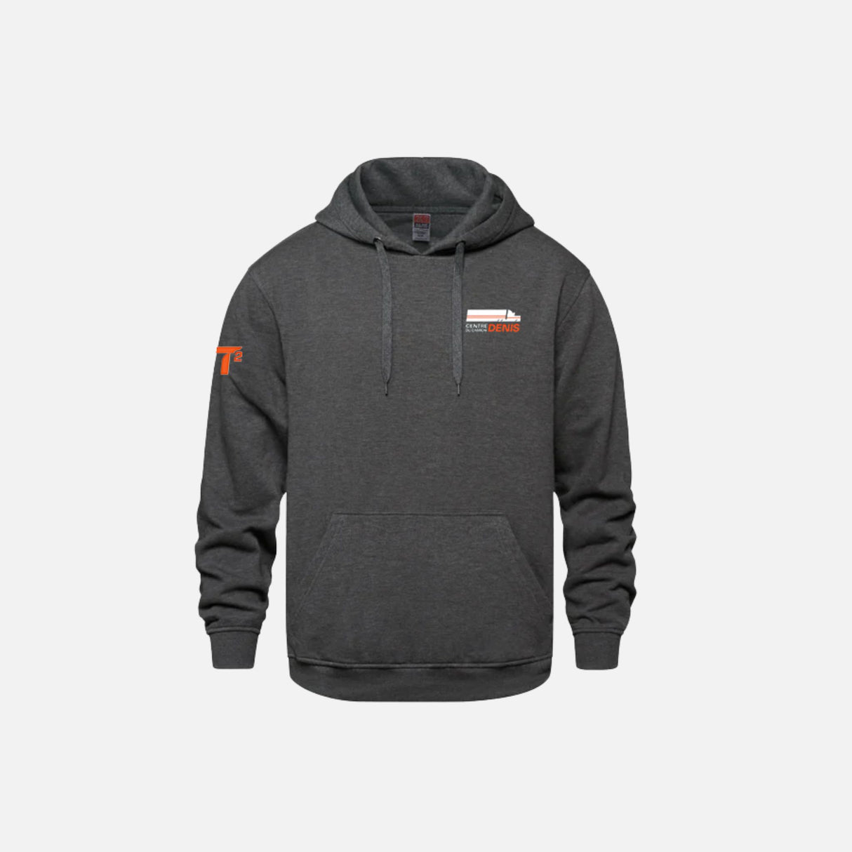 Molleton à capuchon Vault TD de Canada Sportswear, vêtement en molleton gris avec capuche, vue de face sur fond blanc.
