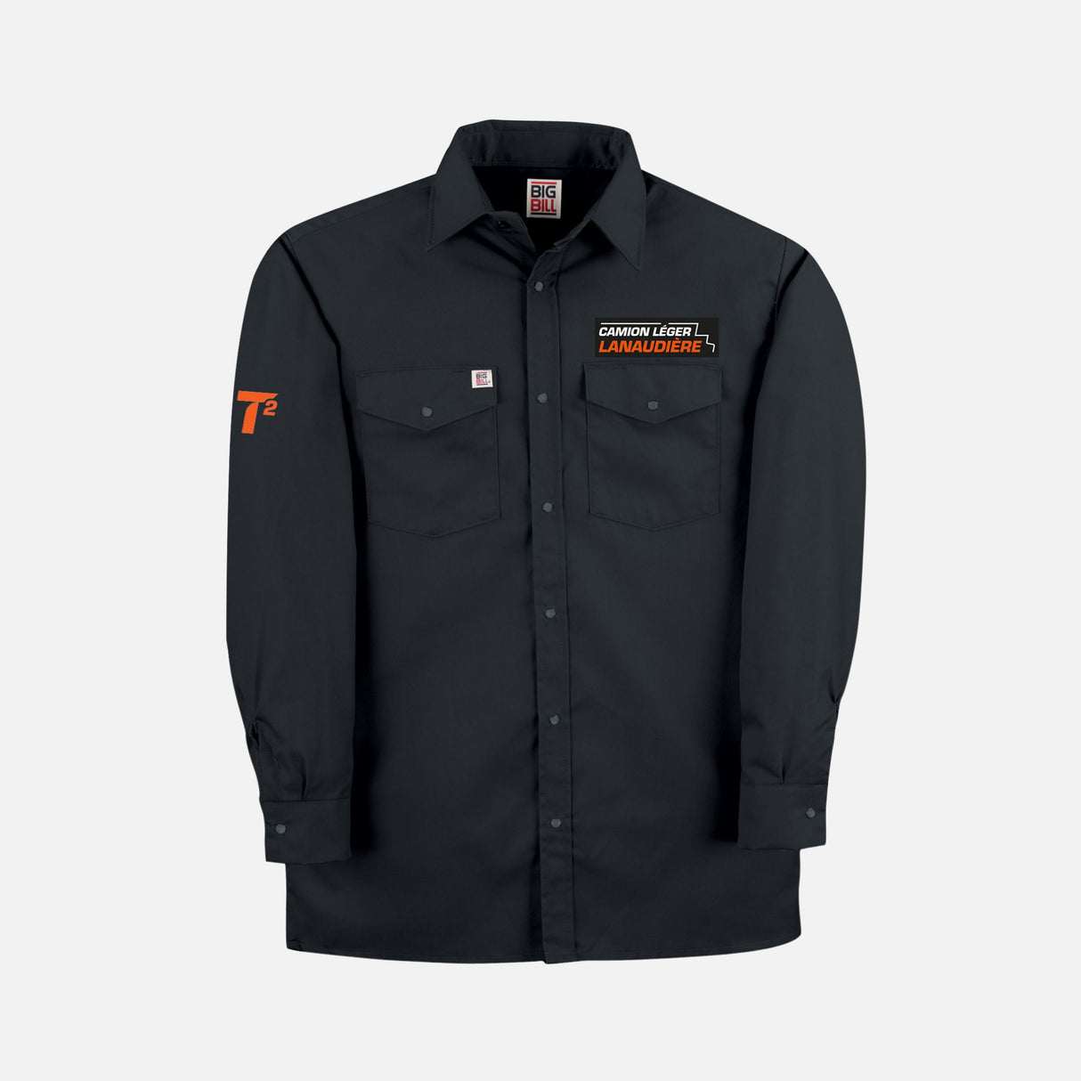 Chemise de travail robuste et légère de Big Bill, en tissu coton, adaptée aux travaux intensifs, vue de face.