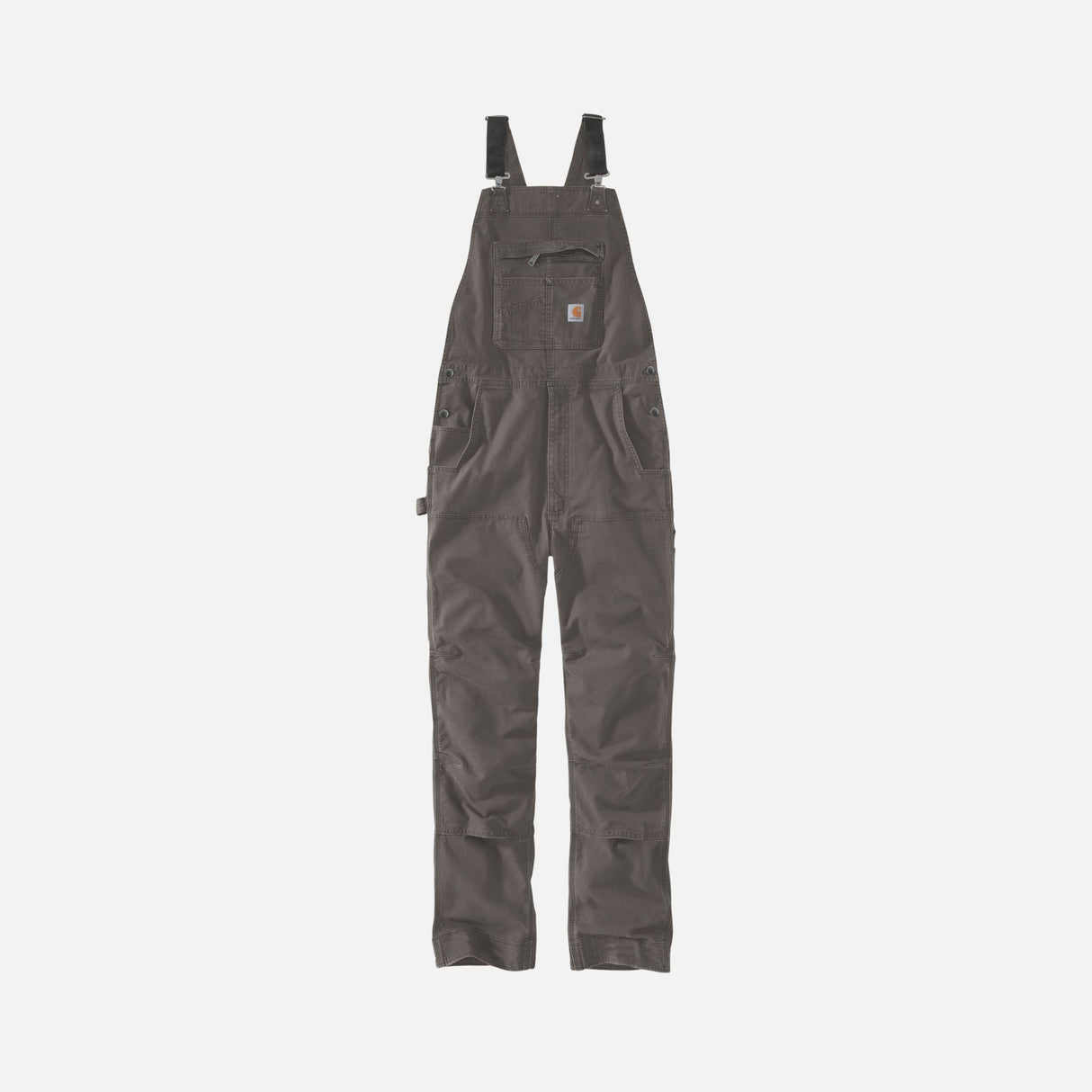 Salopette de travail extensible Carhartt, vêtement robuste avec liberté de mouvement, visible en image.