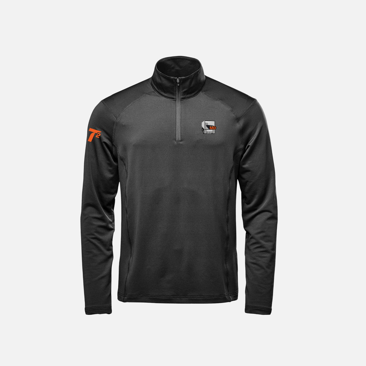 AMD-Chandail-quart-zip-homme-Stormtech-QT1-noir-devant