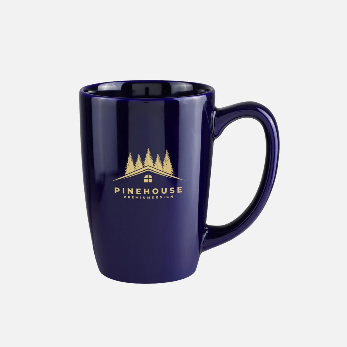 Tasse à café HPG Ortiz 416ml en céramique, design marine avec logo personnalisé, accessoire de promotion.