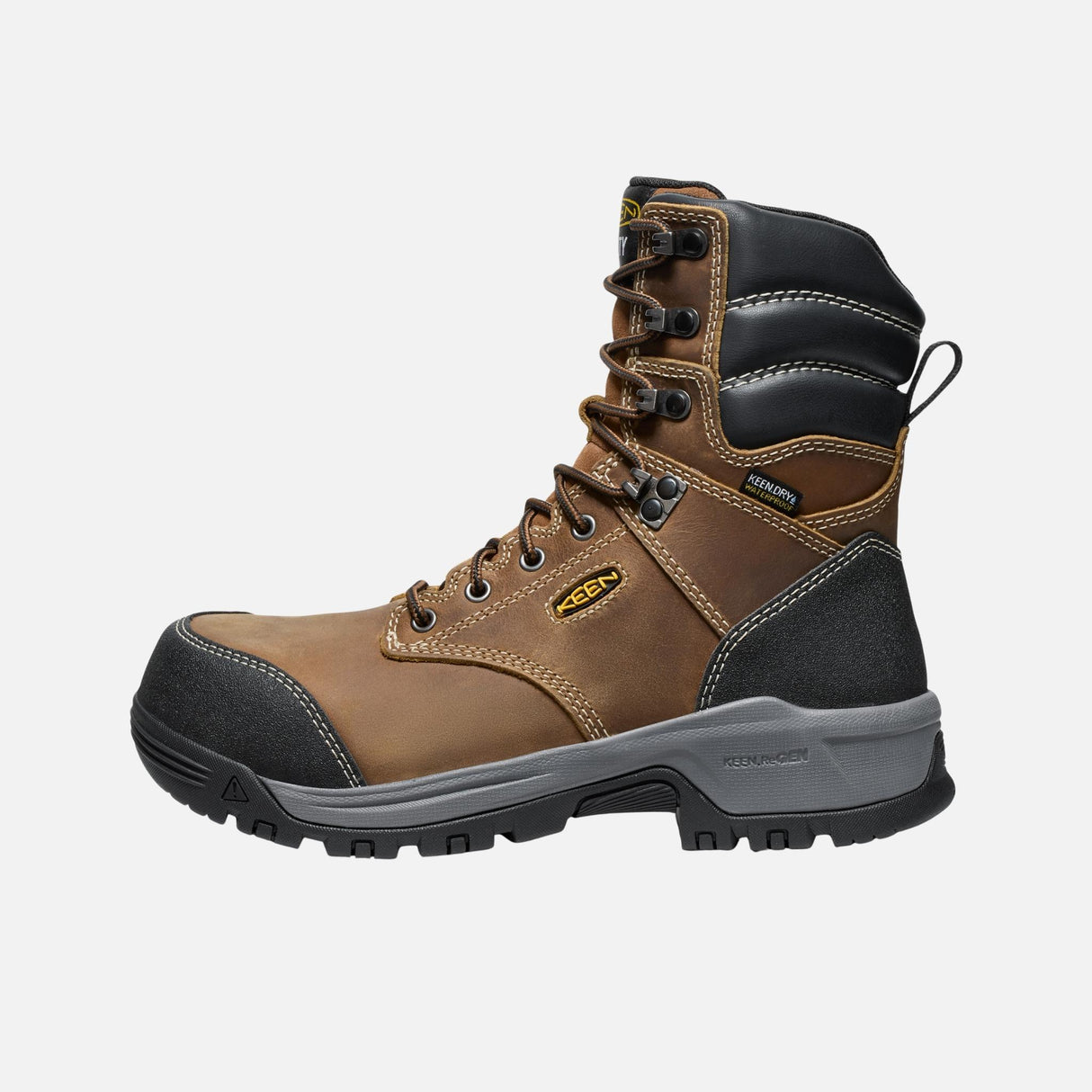 Botte-travail-Keen-1029671-brun-côté-gauche