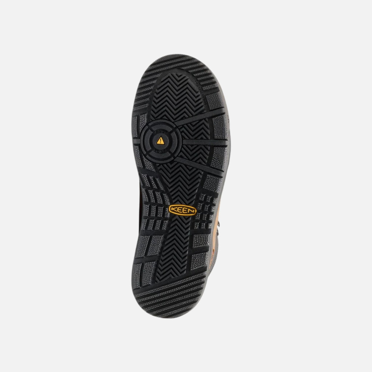 Bottes de travail Keen style randonnée, imperméables avec protection CSA, en brun, pour activités de plein air et sécurité.