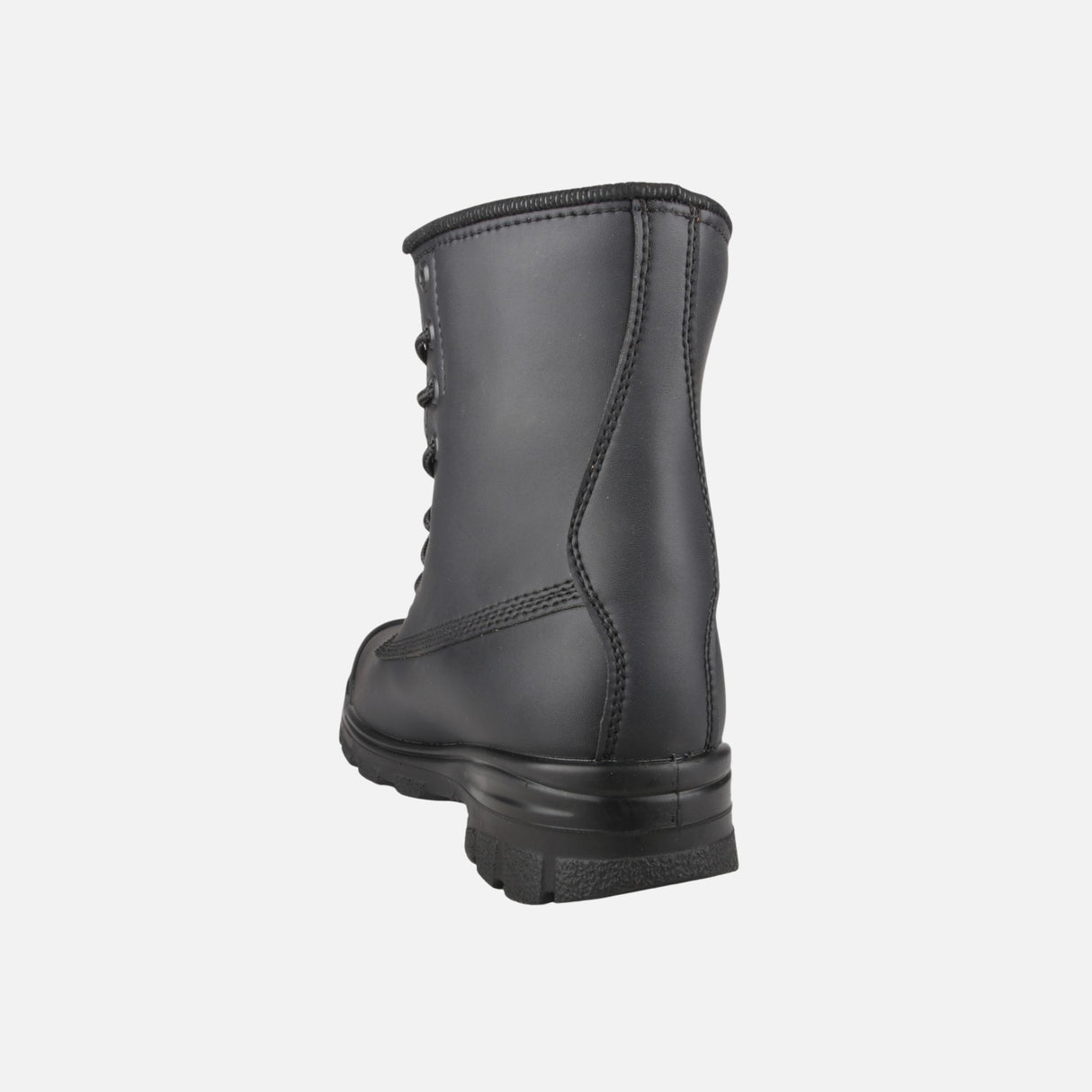 Bottes de travail STC avec embout d'acier, confort durable, chaussure spécialisée noire pour usage professionnel.