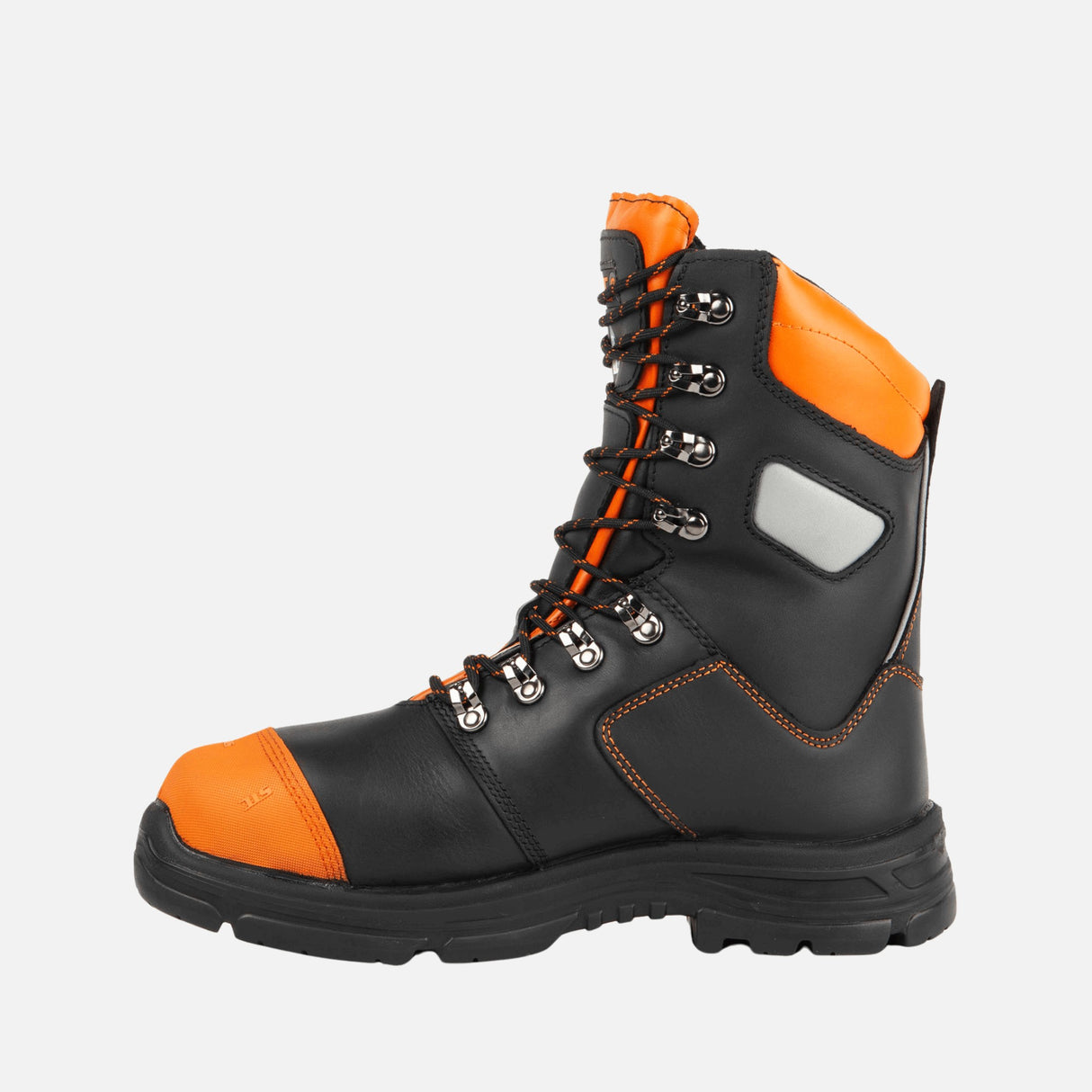 Bottes-travail-STC-S2400517-noir-orange-côté-gauche