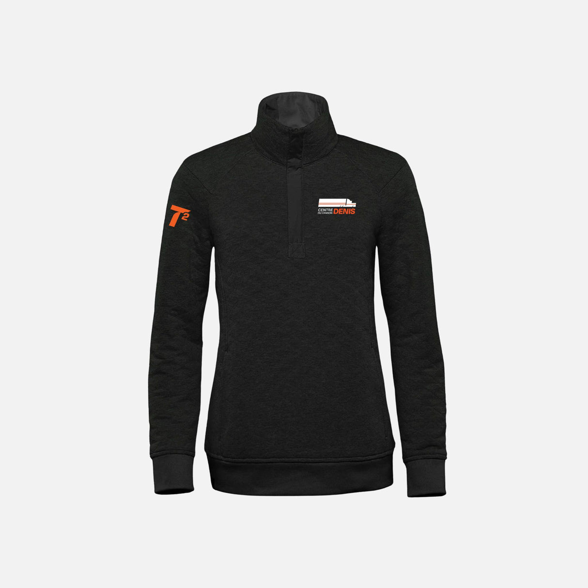 CCD-Chandail-quart-zip-femme-Stormtech-KXP1W-noir-devant