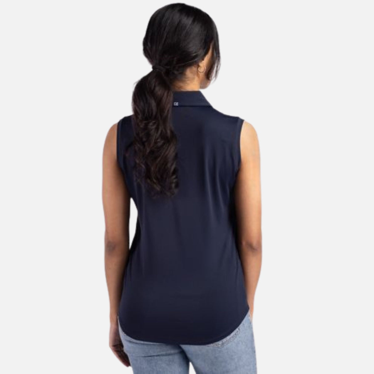Camisole pour femme Cutter & Buck, polo en tissu marine, vêtement chandails léger et élégant.