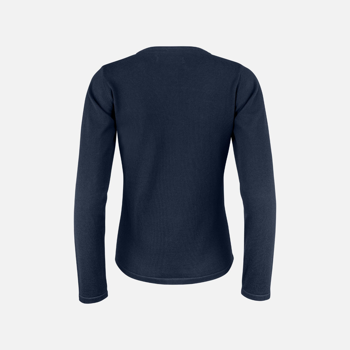 Cardiguan zippé pour femme James Harvest en tricot marine, veste confortable avec fermeture éclair et col rond.