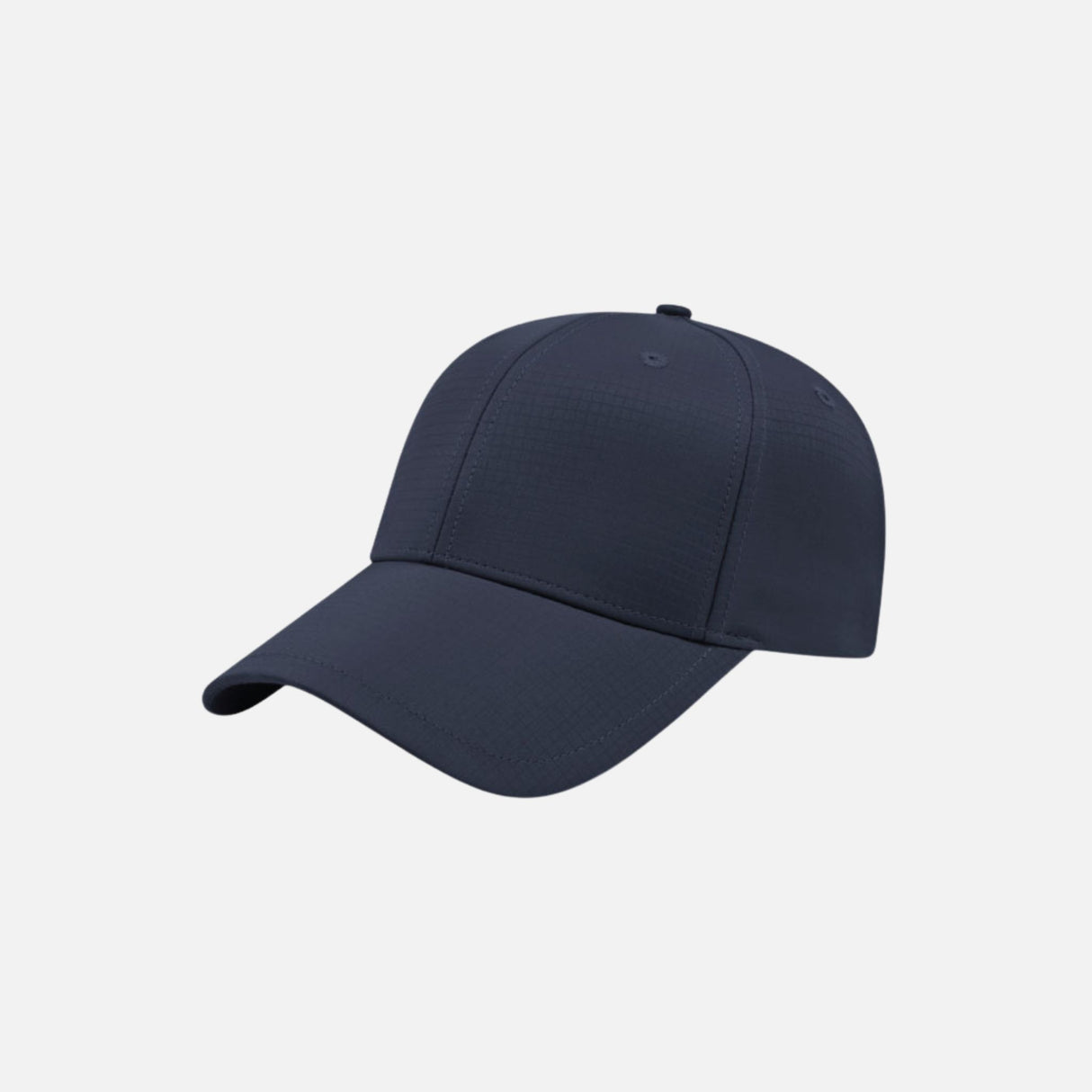 Casquette de sport DML Creation marine souple et unie, vue de face, en tissu léger, pour activités sportives.