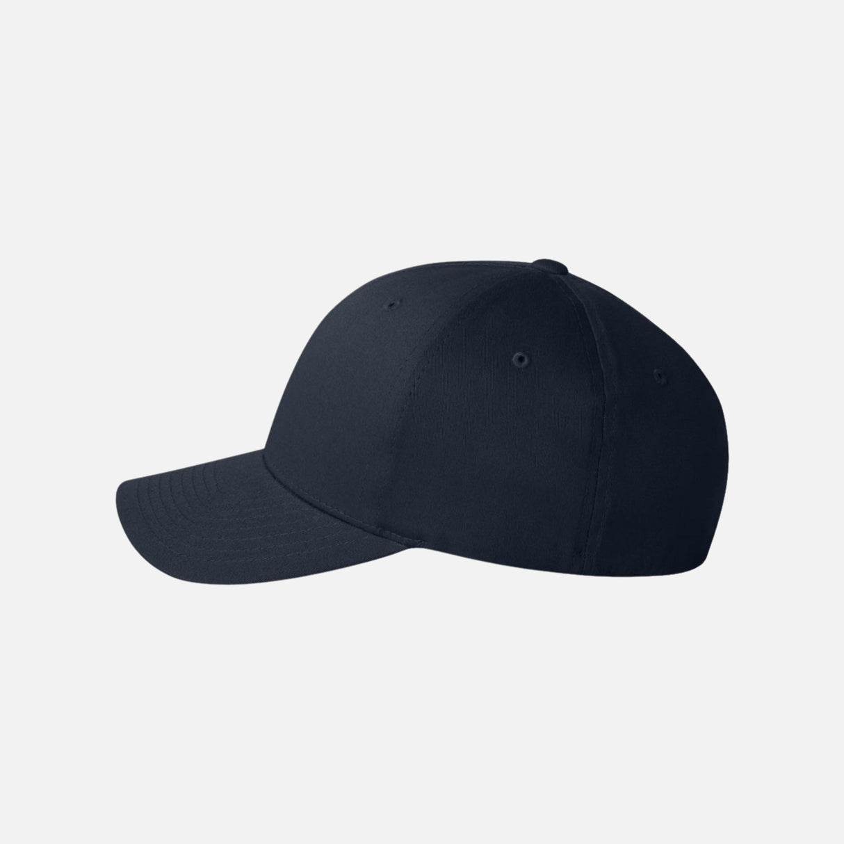 Casquette Flexfit à filet structurée six panneaux marine, accessoire pour le sport ou la mode, vue de face.