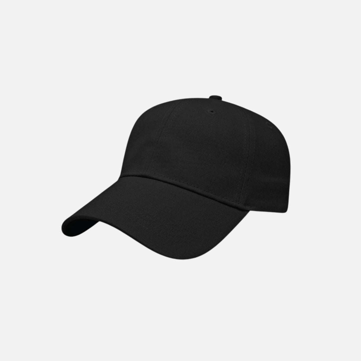 Casquette légère noire DML Creation avec profil bas, idéale pour un confort quotidien et un style décontracté.