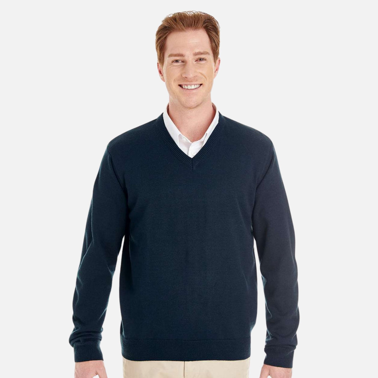 Chandail-ML-Harriton-S_S-M420-marine-devant-mannequin