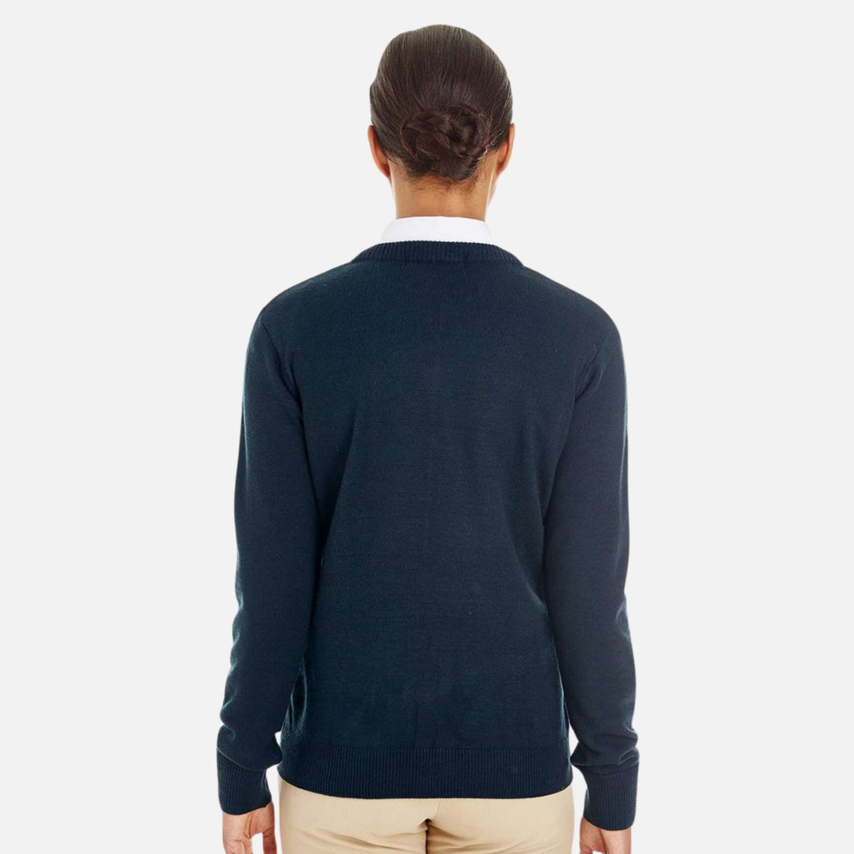 Chandail-ML-Harriton-S_S-M420W-marine-derrière-mannequin