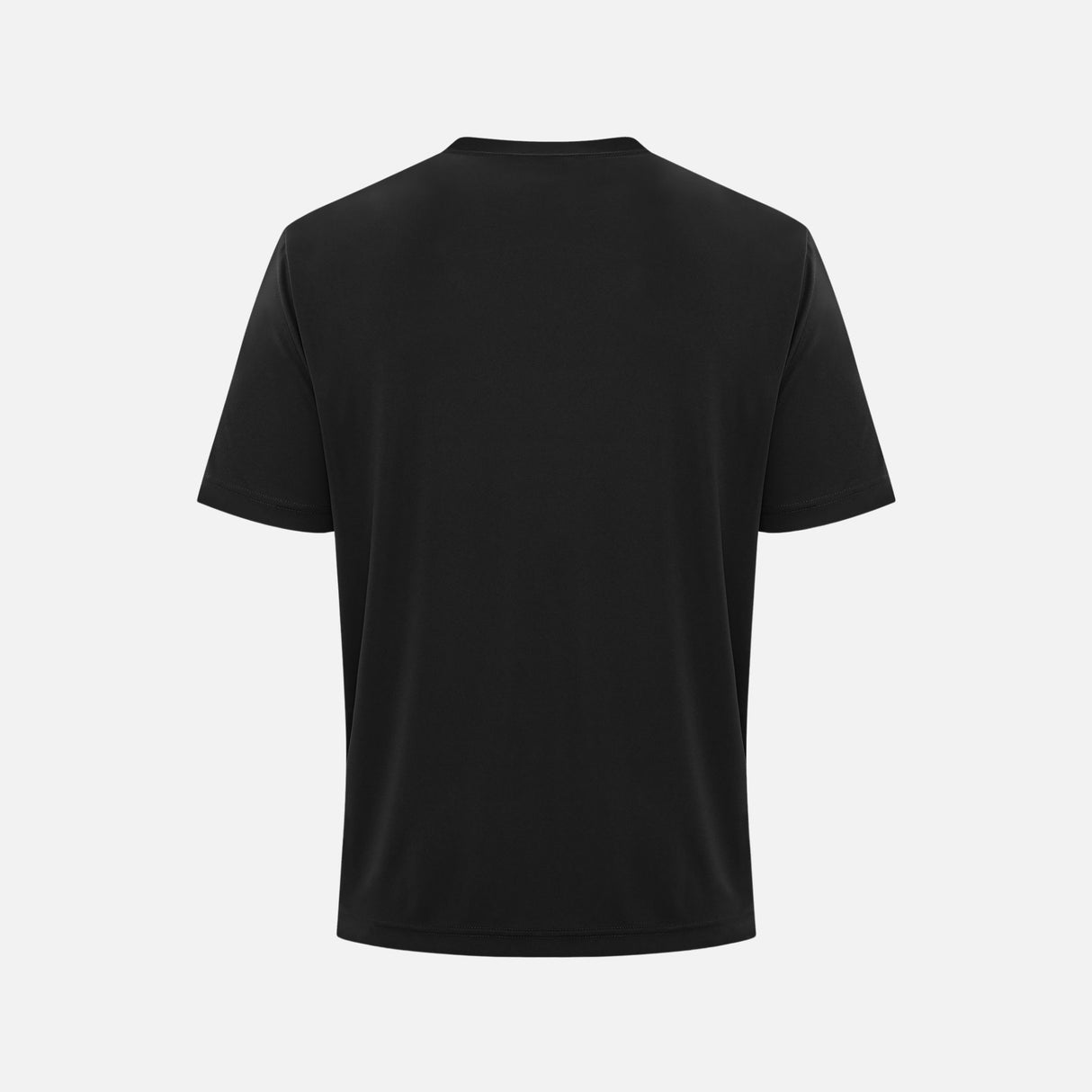 T-shirt à manches courtes ATC Pro Team noir, vêtement corporate avec logo blanc, porté sur mannequin, fond blanc.