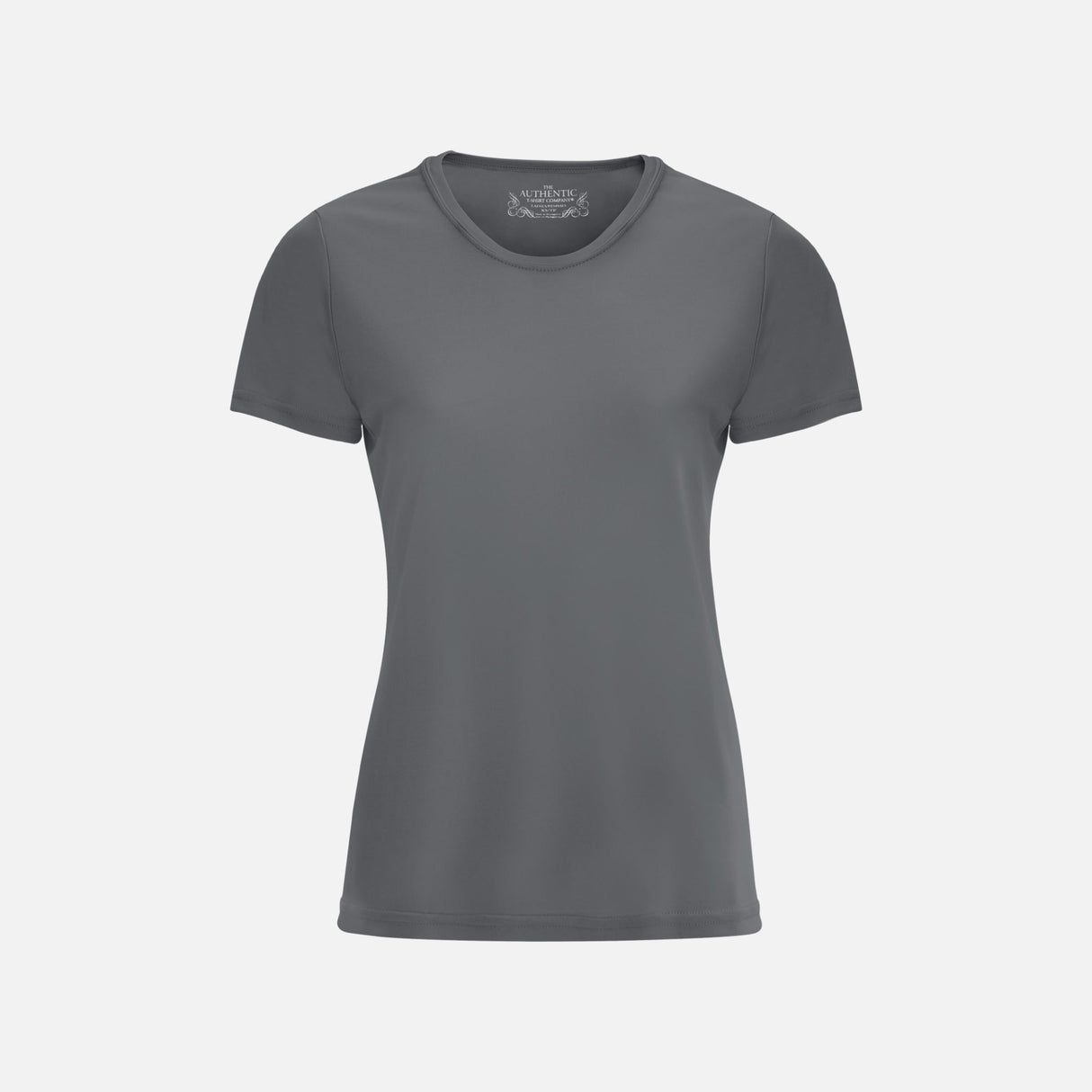 T-shirt à manches courtes pour femme ATC Pro Team, tissu charbon, style sportif et confortable, porté par un mannequin.