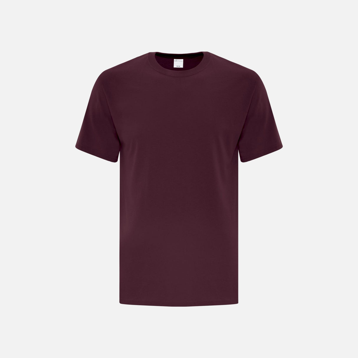 T-shirt à manches courtes ATC Everyday ATC1000 en marron, vêtement décontracté pour homme ou femme, vue de face.