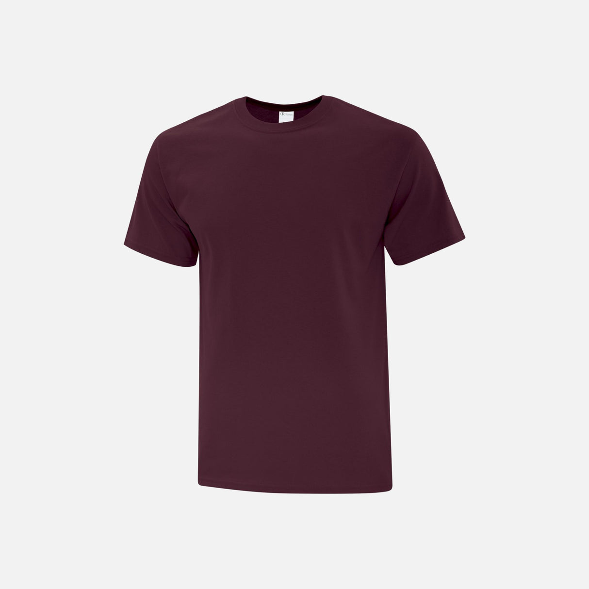 T-shirt à manches courtes marron de la marque ATC, vêtement casual pour homme ou femme, vue de face.