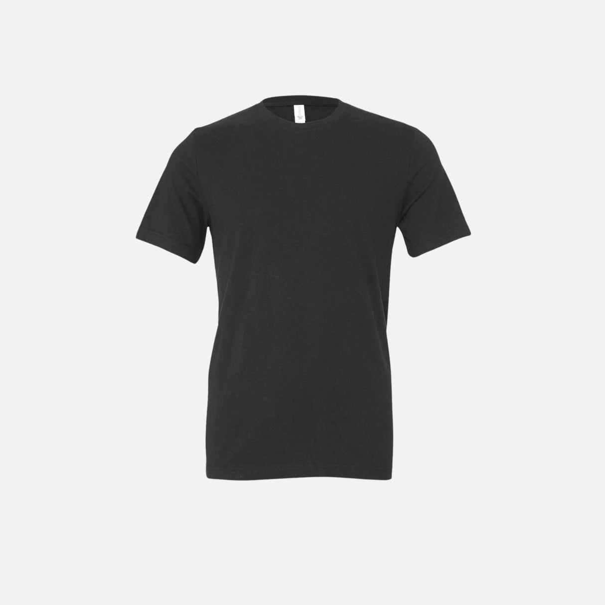 T-shirt à manches courtes unisexe Bella + Canvas 3001 en gris foncé, vêtement casual en coton pour homme et femme.