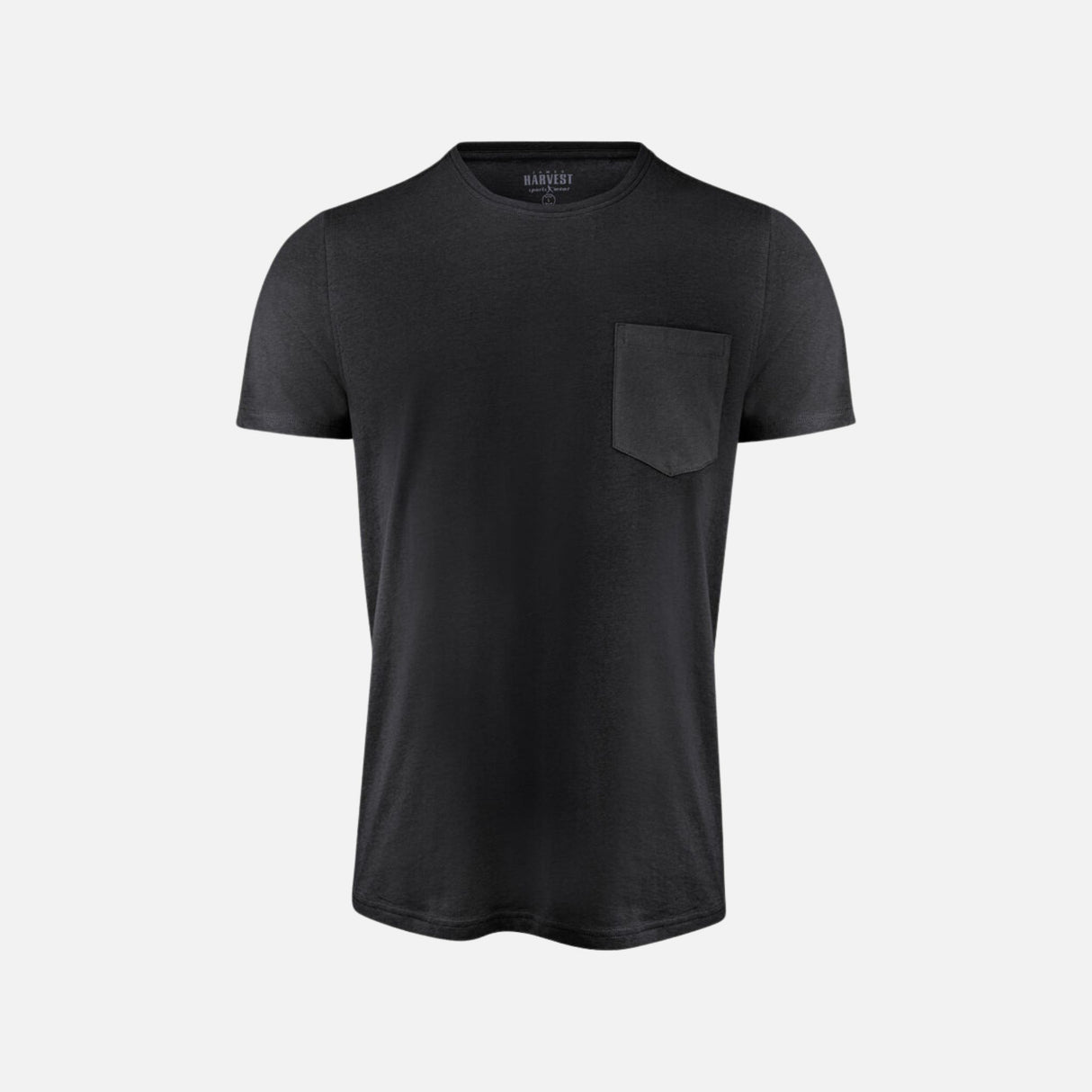 T-shirt bicolore pour homme James Harvest, manches courtes, noir, en coton, design moderne et élégant.
