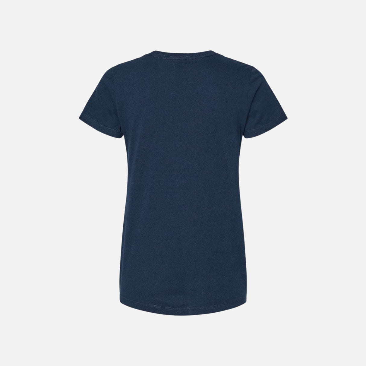 T-shirt Gold Soft Touch de M&O, vêtement en coton doux couleur marine, porté sur mannequin.