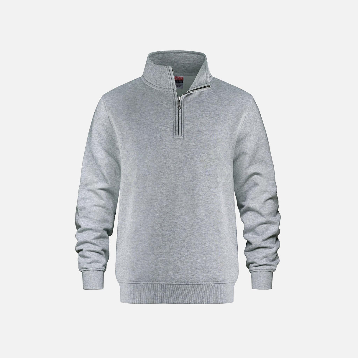 Chandails-ML-zip-Flux-CSW-L00545-gris-chine-athletique-devant