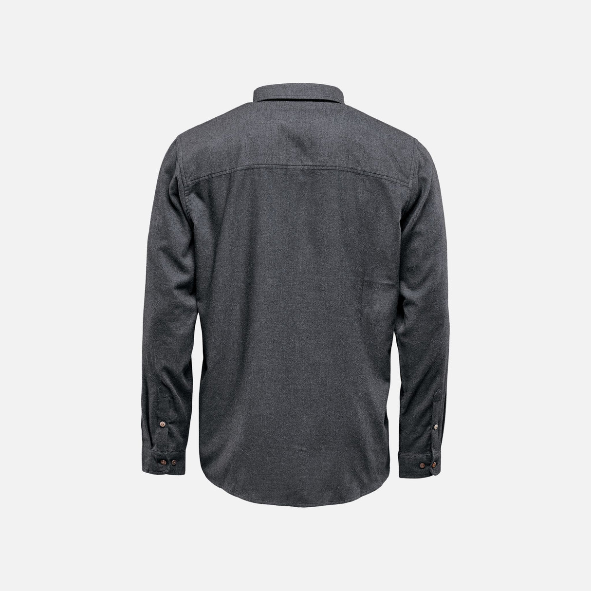 Chemise à manches longues pour homme Stormtech Cambridge en gris charbon, vêtement élégant pour bureau.