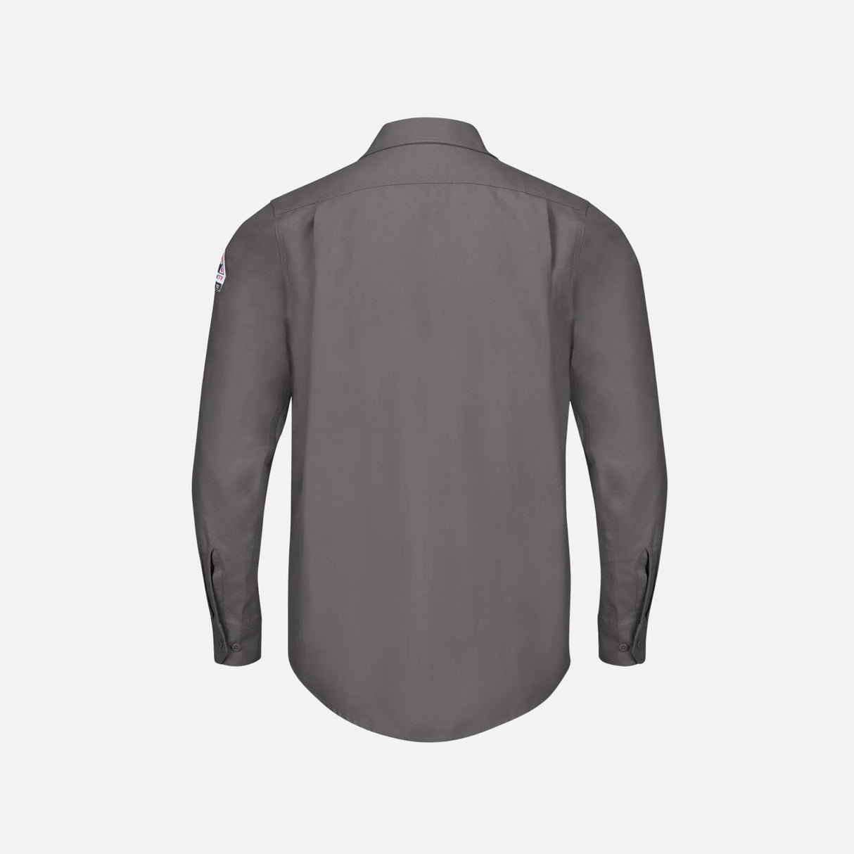 Chemise industrielle à manches longues gris de la marque Red Kap, durable et facile à entretenir, pour vêtements professionnels.