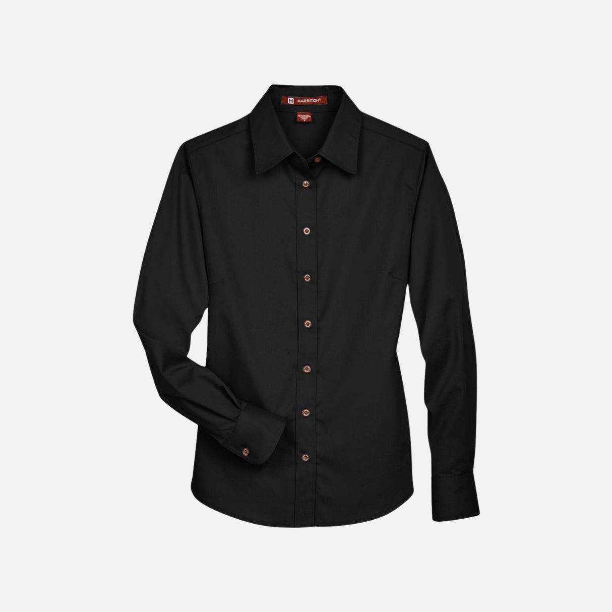 Chemise-ML-Harriton-S_S-M500W-noir-devant