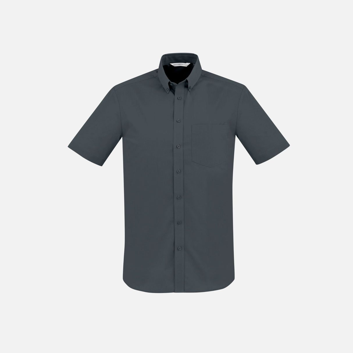 Chemise à manches courtes homme Biz London Mailhot Bureau en tissu charbon, style décontracté et élégant.