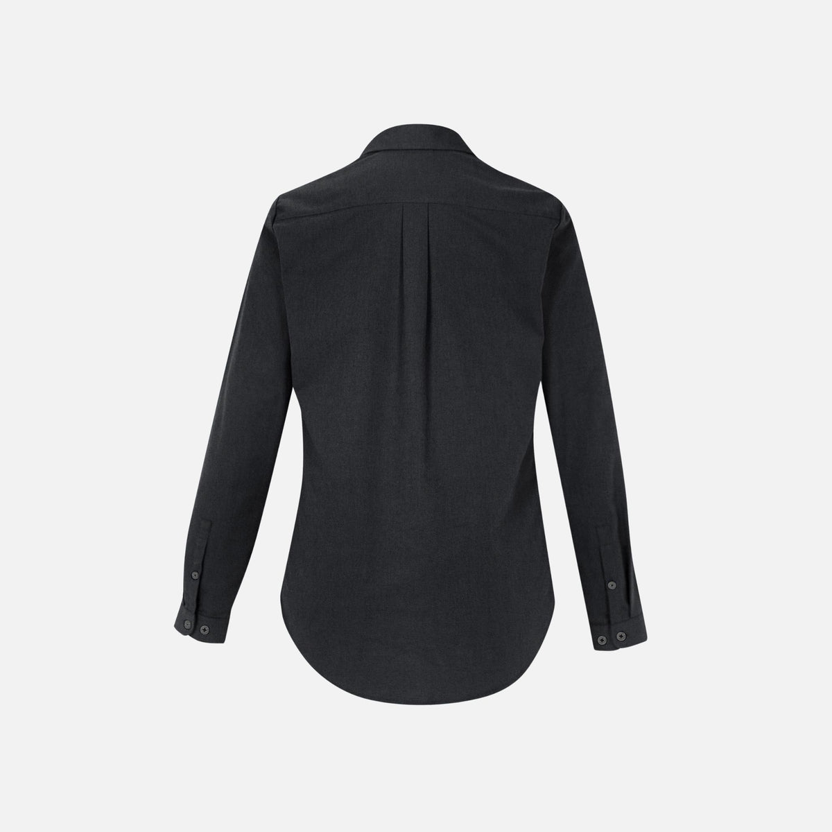 Chemise à manches longues pour femme Biz Memphis en tissu noir, vue de face sur un mannequin.