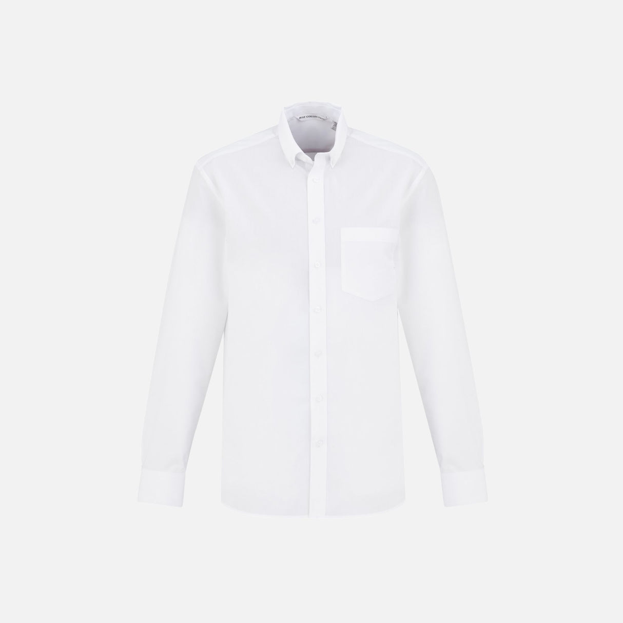 Chemise à manches longues pour homme Biz, modèle S914ML, en coton blanc, vêtement élégant et classique pour homme.