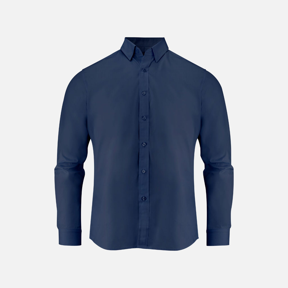 Chemise à manches longues James Harvest Acton marine, style business, tissu facile à entretenir, pour homme.