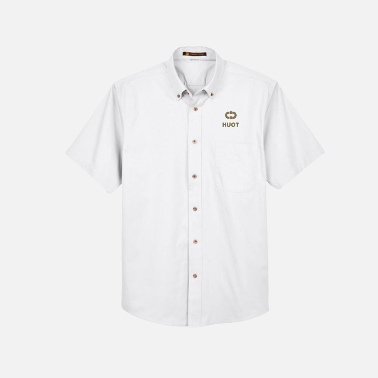 HUOT-chemise-manches-courtes-Harriton-M500S-blanc-devant