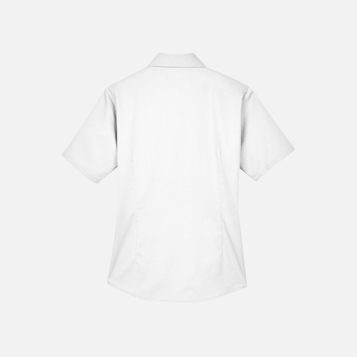 Chemise à manches courtes blanche Harriton M500SW, vêtement chemise en coton pour homme, vue de face sur fond blanc.