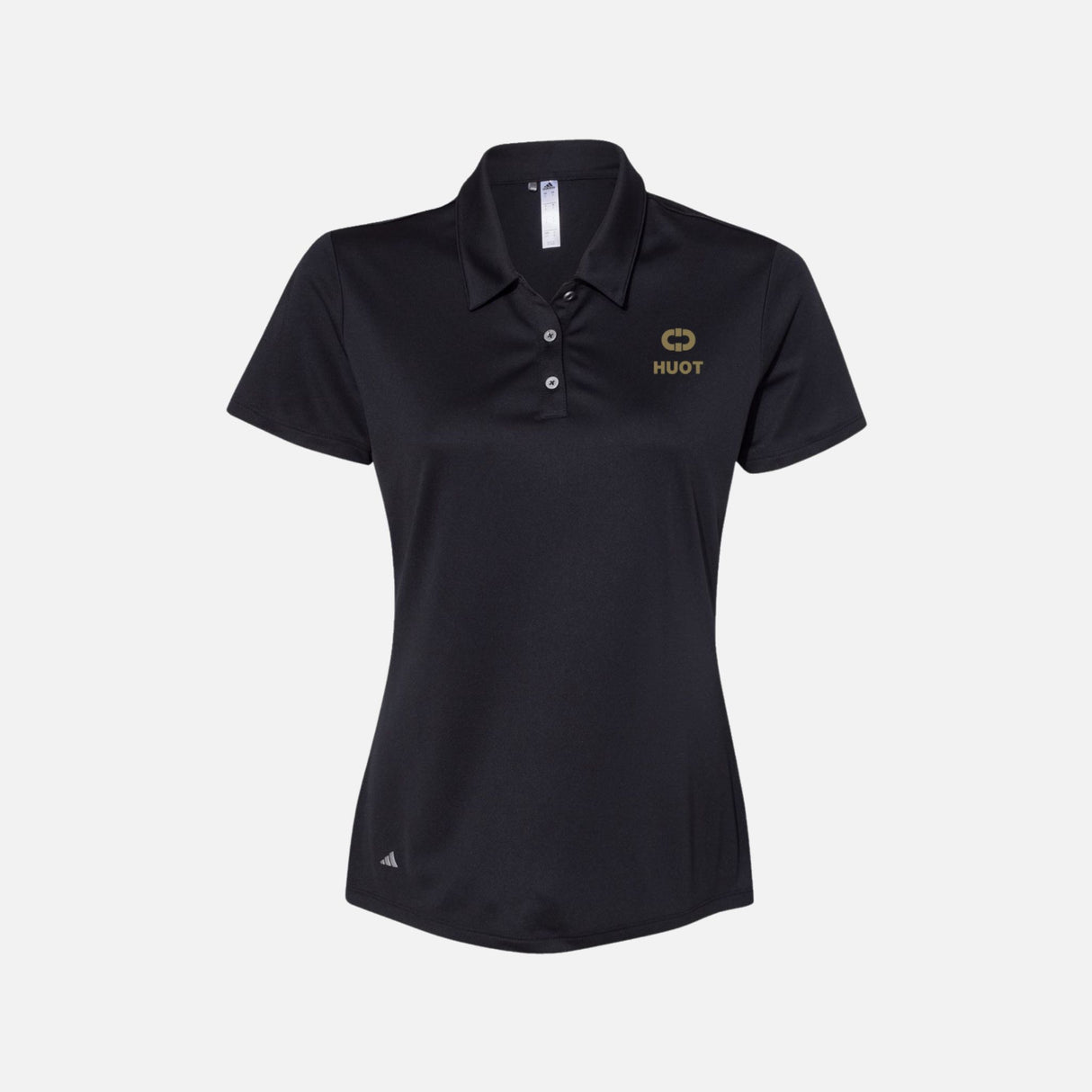 Polo à manches courtes Adidas A231 noir pour homme, vêtement de style décontracté avec col et logo sur la poitrine