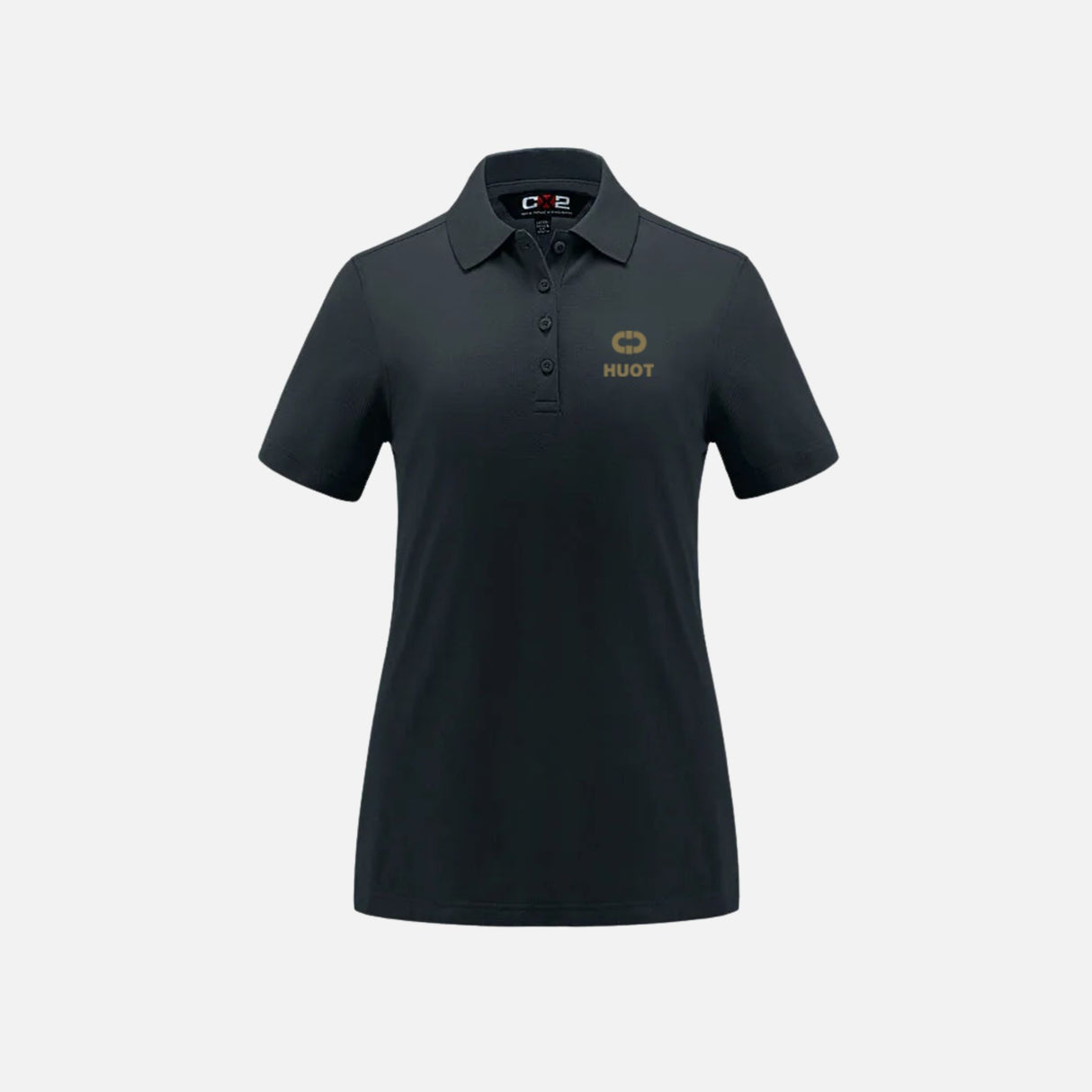 HUOT-polo-manches-courtes-CSW-S0578-noir-devant