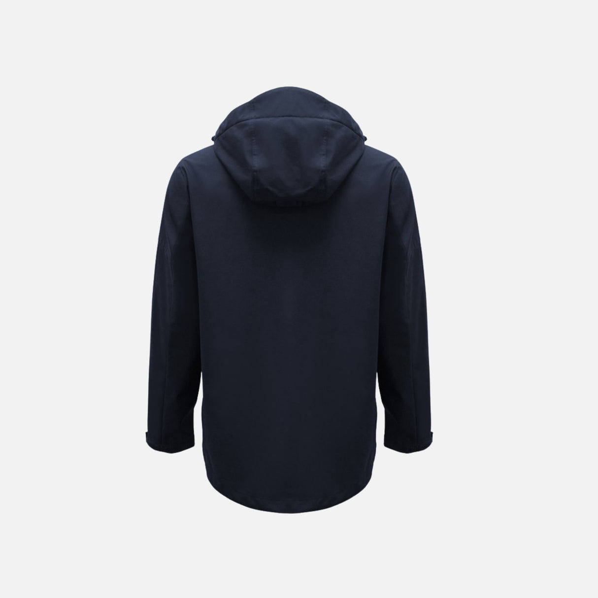 Manteau coquille pour homme Biz Atlas, couleur marine, veste imperméable avec capuche et fermeture zippée.