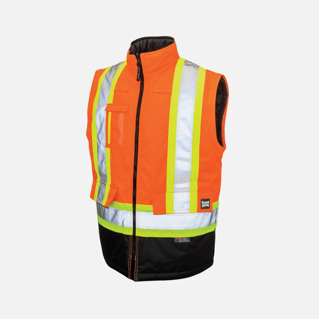 Manteaux-5-en-1-ToughDuck-S426-orange-devant-sans-manche