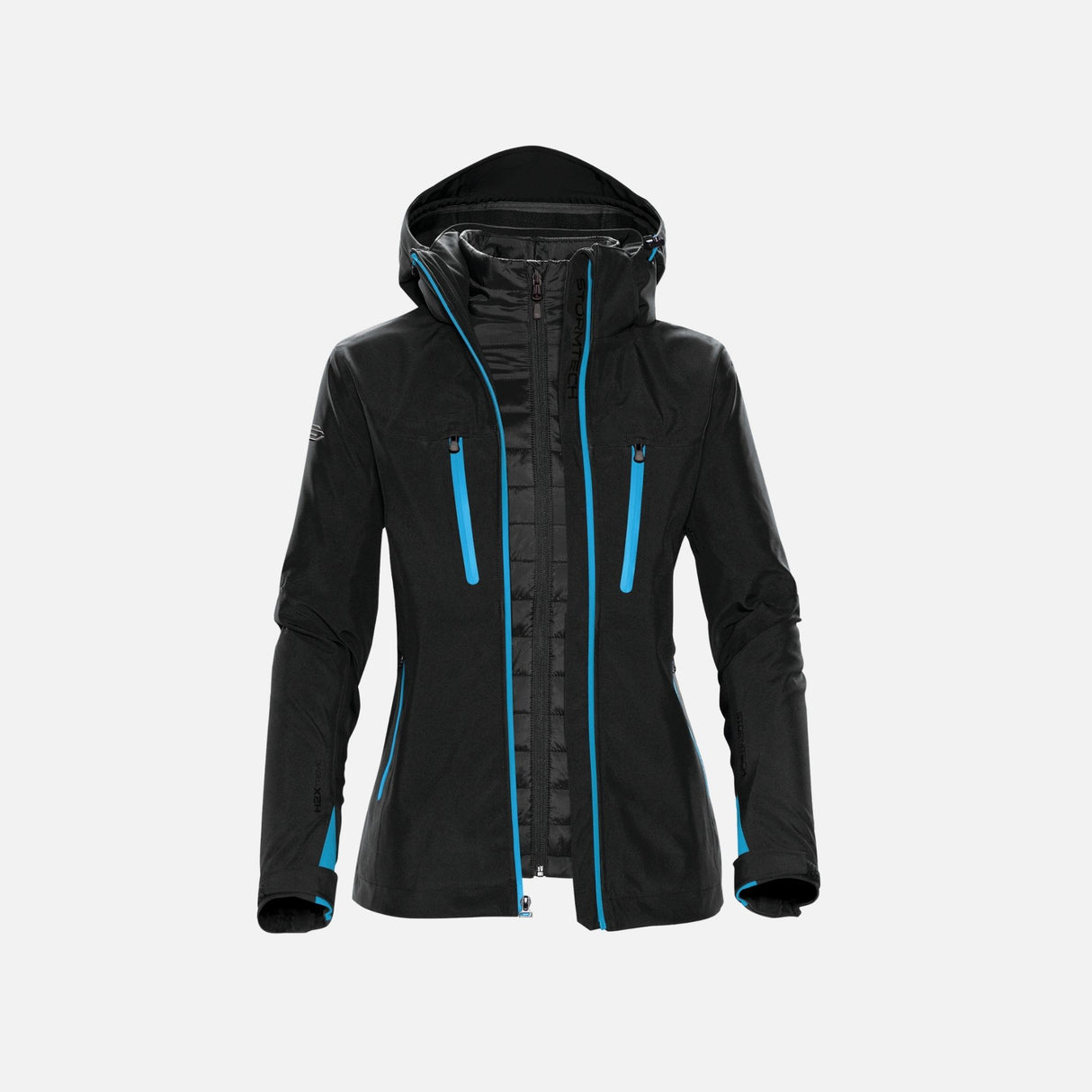 Manteaux-femme-Matrix-System-Stormtech-XB4W-noir-bleu-devant