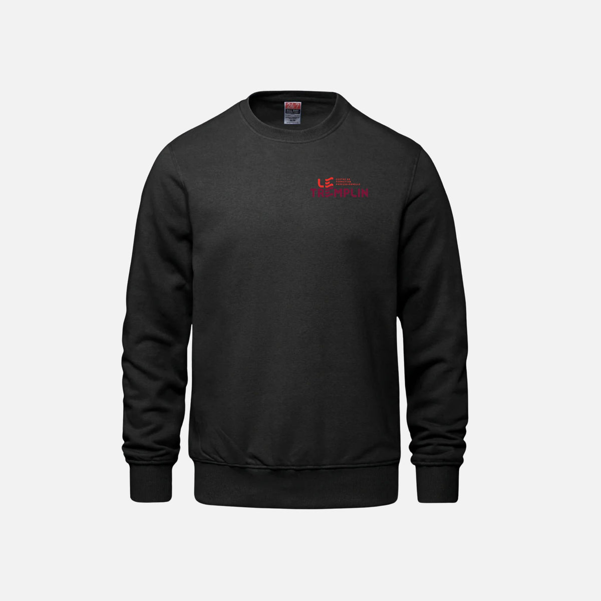 Molleton-ML-Crew-CSW-L00540-noir-devant