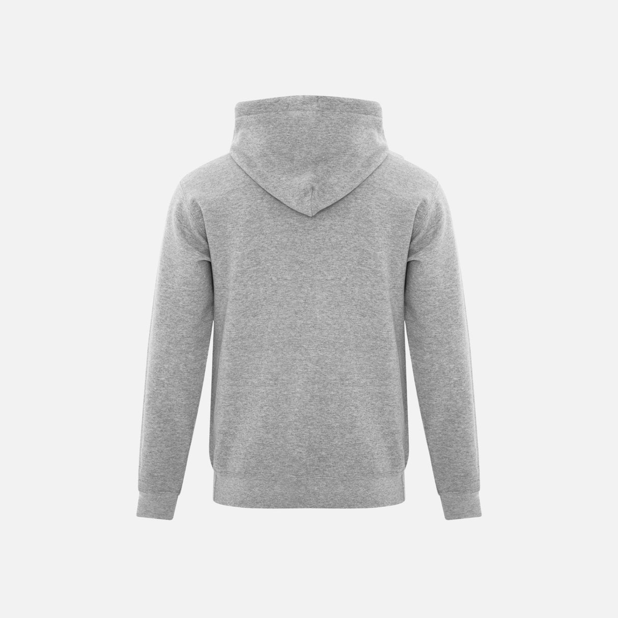 Chandail à capuchon gris ATC Collection Everyday en molleton, chaud et durable, porté par un modèle.