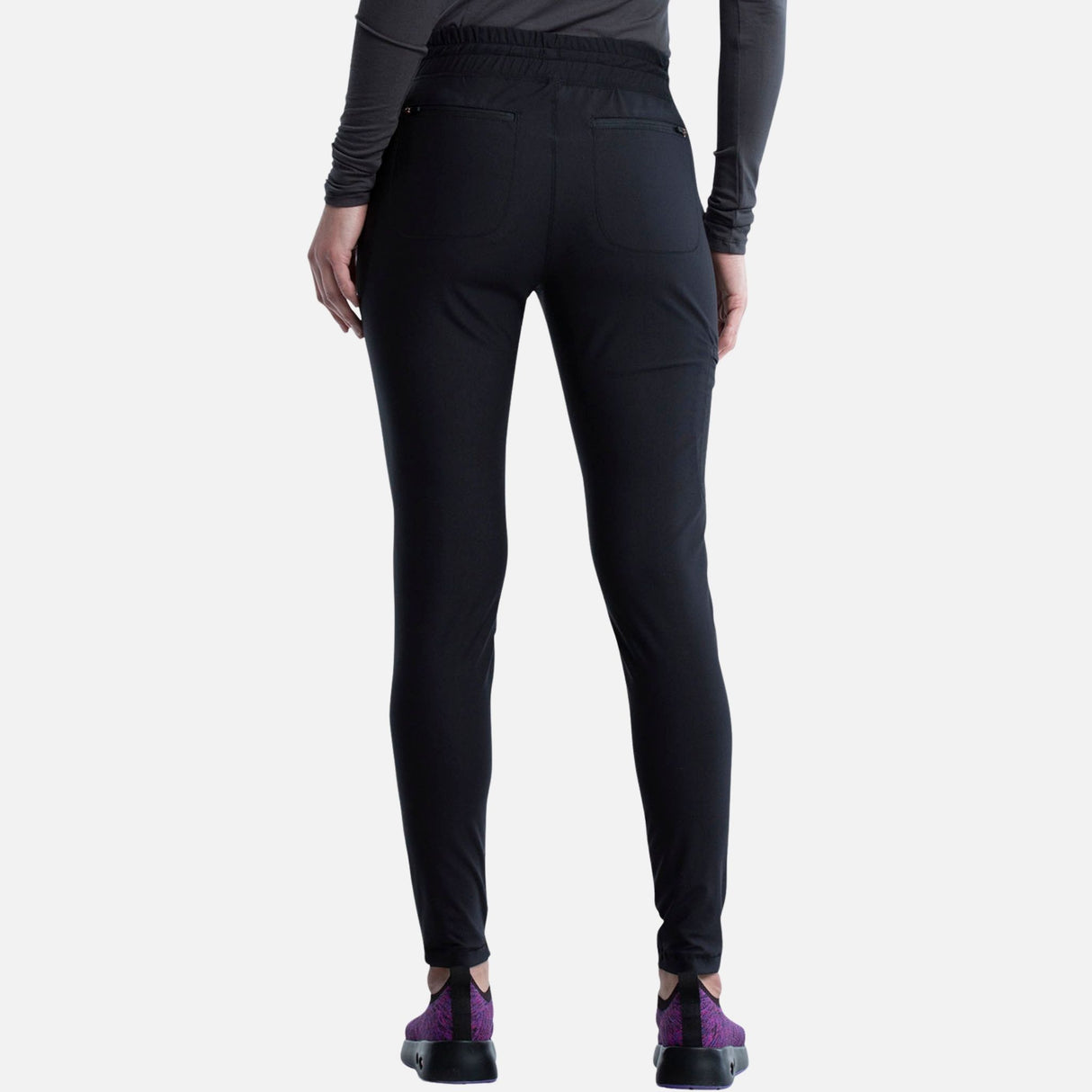 Pantalon-fusele-mi-haut-Cherokee-CK095-noir-derrière