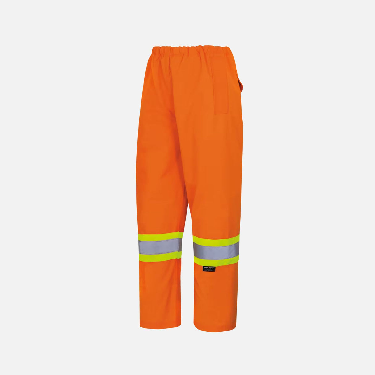 Pantalon haute visibilité imperméable orange Surewerx, robuste, conforme CSA, pour la sécurité sur le chantier.