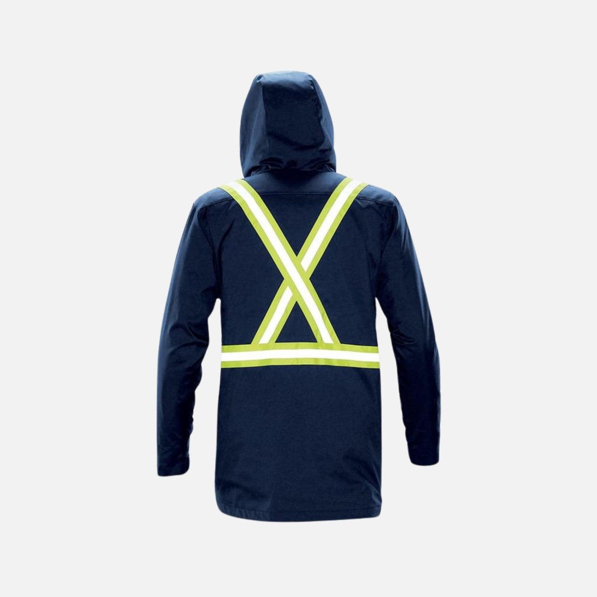 Parka à bandes 3-en-1 Stormtech, veste réfléchissante marine avec protection complète et chaleur ajustable, vêtement d'extérieur.