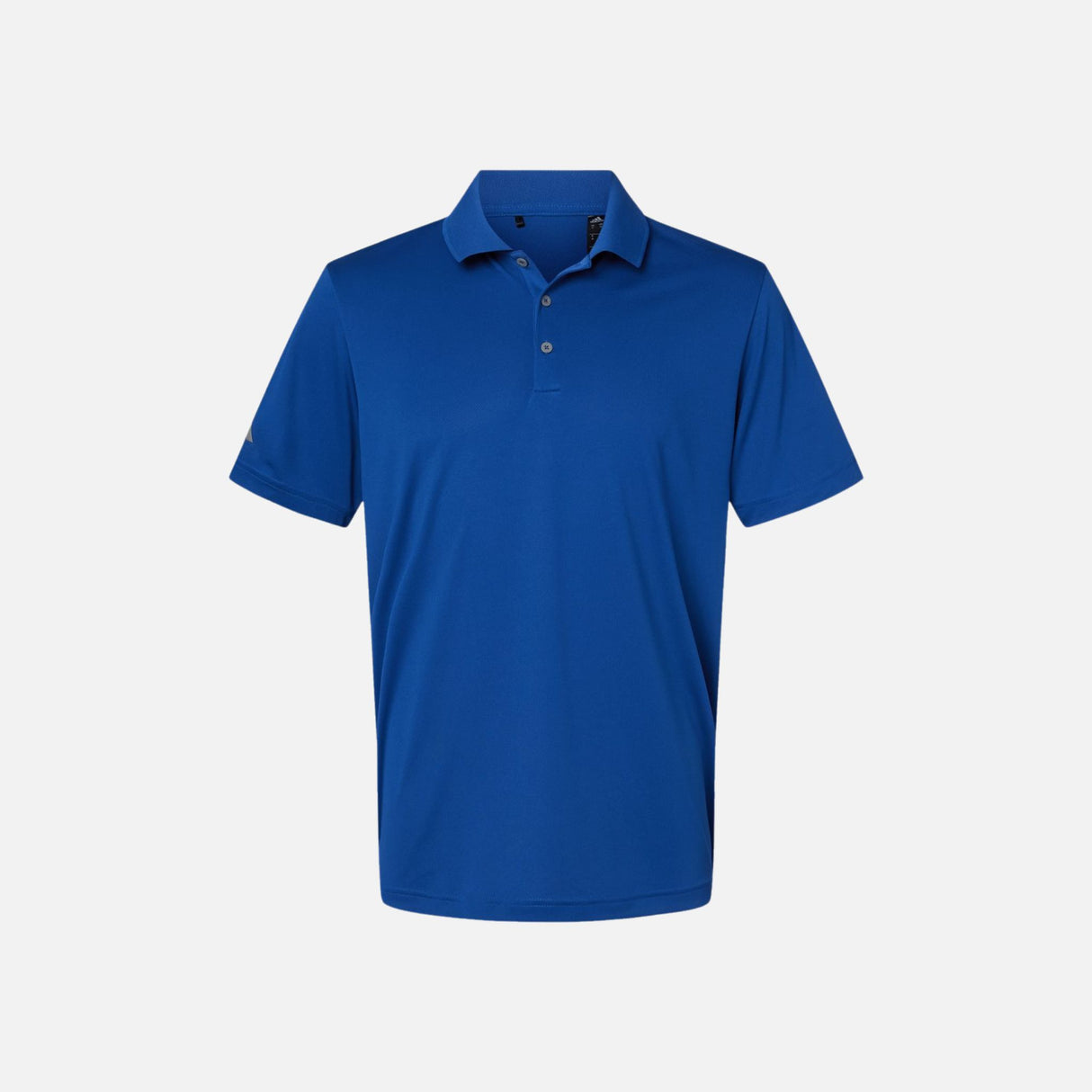 Polo à manches courtes Adidas Performance en bleu royal, vêtement sportif pour homme, tissu léger et respirant.