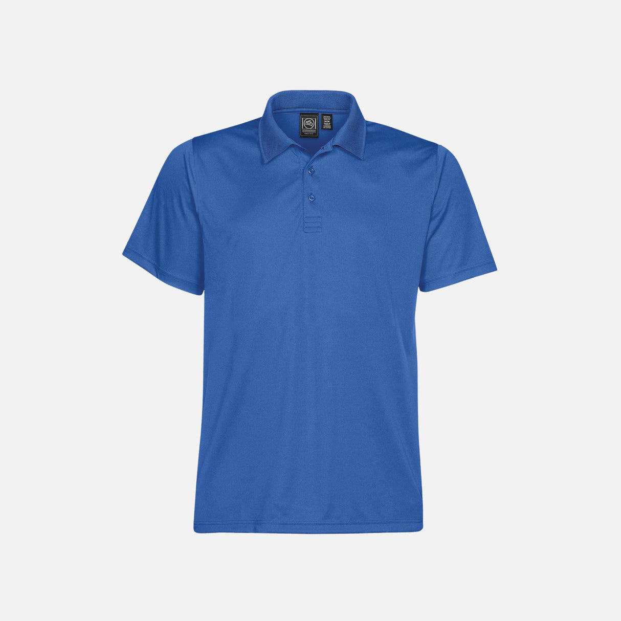 Polo Eclipse Stormtech PG-1 en azur, vêtement polo pour le corps, tissu léger et confortable, visible sur l'image.