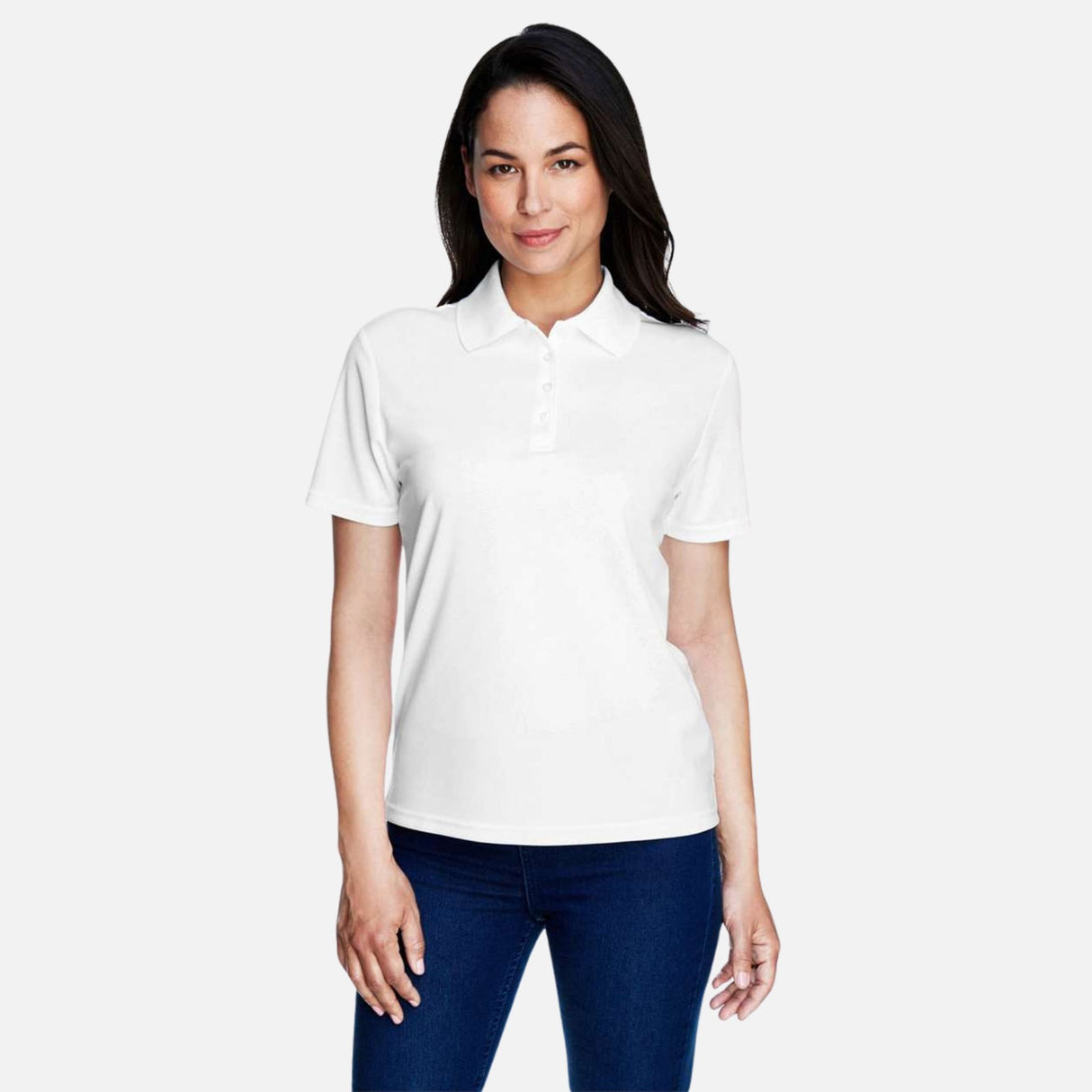Polo-MC-femme-Core365-S_S-78181-blanc-devant-mannequin