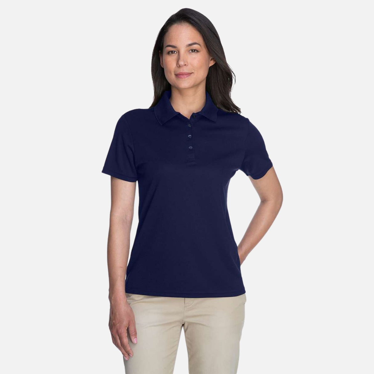 Polo-MC-femme-Core365-S_S-78181-classique-marine-devant-mannequin
