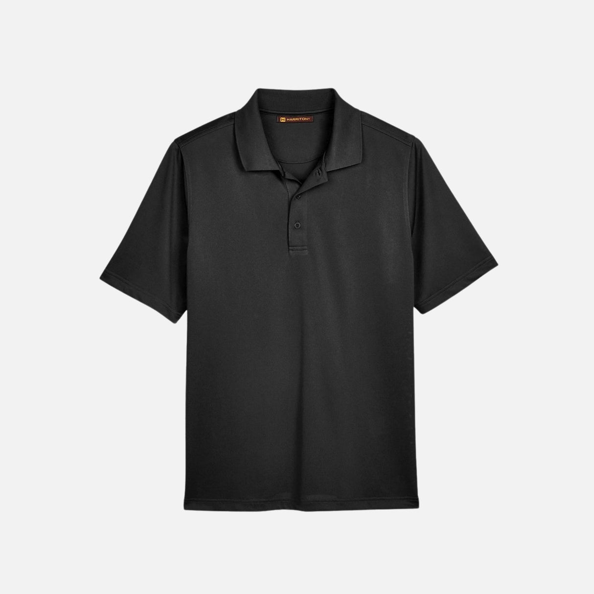 Polo-MC-homme-Harriton-S_S-M348-noir-devant
