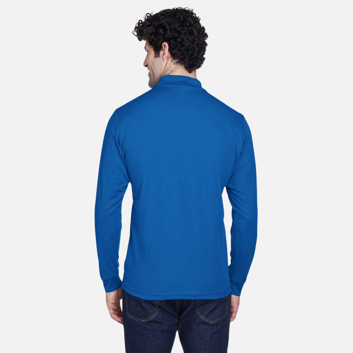 Polo Core365 Pinnacle Performance en bleu royal, vêtement polo pour homme, avec col classique et logo sur la poitrine.
